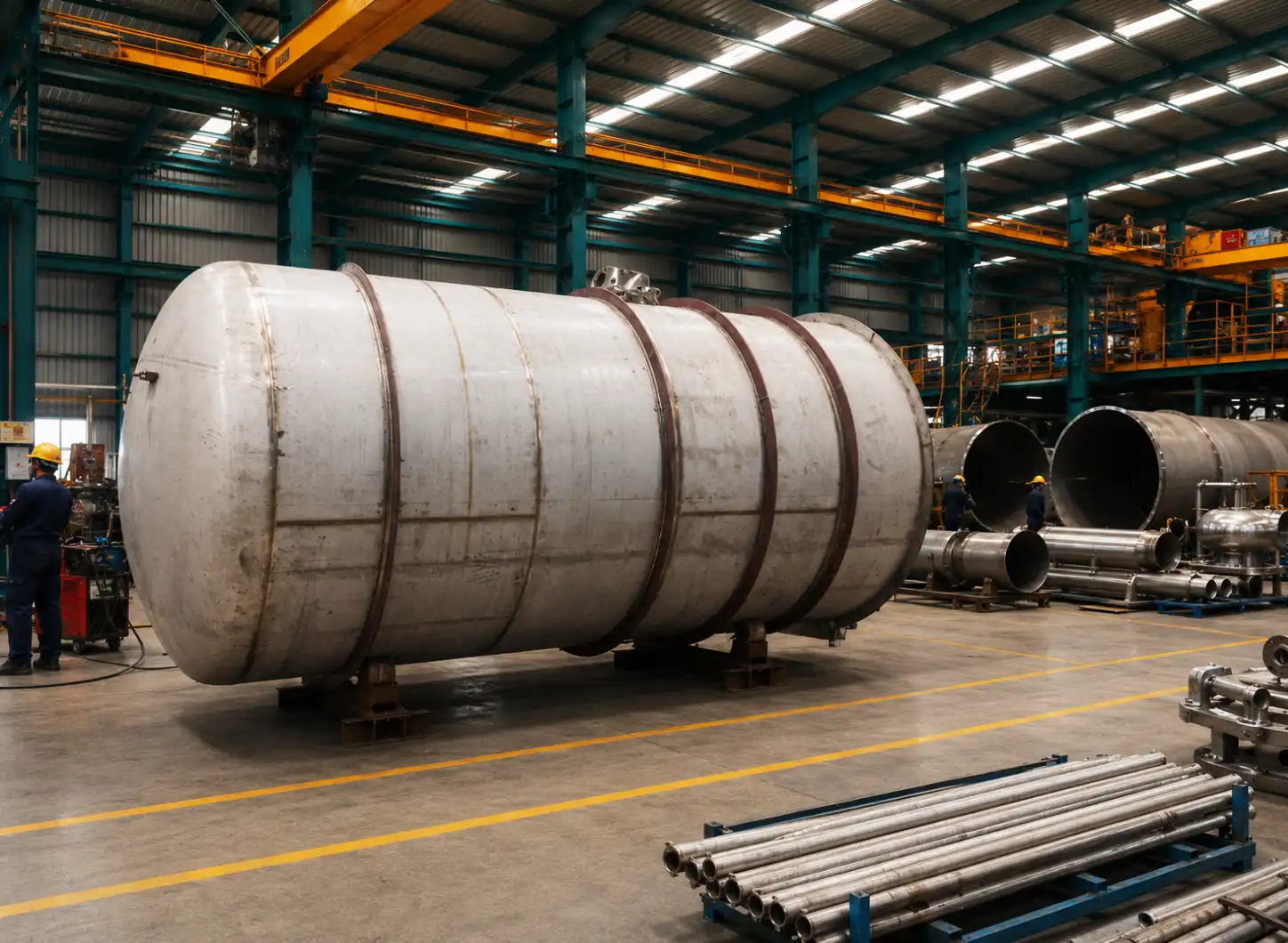 Custom industrial storage tank manufactured by Fabri-Tek Engineers